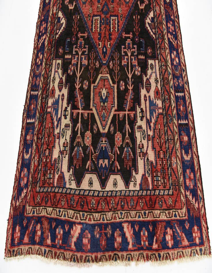 Detail image of 4' 11 x 10' 4 Hand Knotted Nahavand Persian Wool Runner Rug