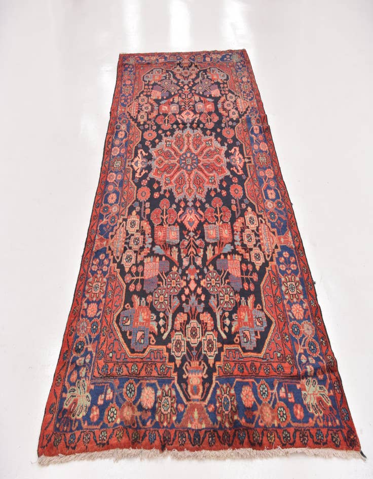 Detail image of  5' x 10'  Hand Knotted Nahavand Persian Wool Runner Rug