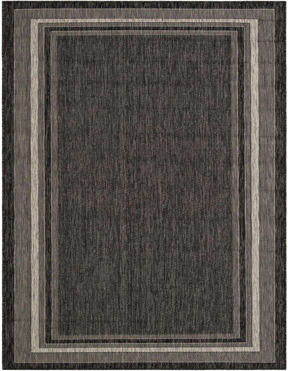 Primary image  4' 6 x 9' 6  Washable Border Indoor / Outdoor Runner Rug