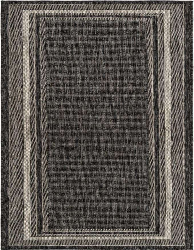 Primary image  2' 3 x 7'  Washable Border Indoor / Outdoor Runner Rug