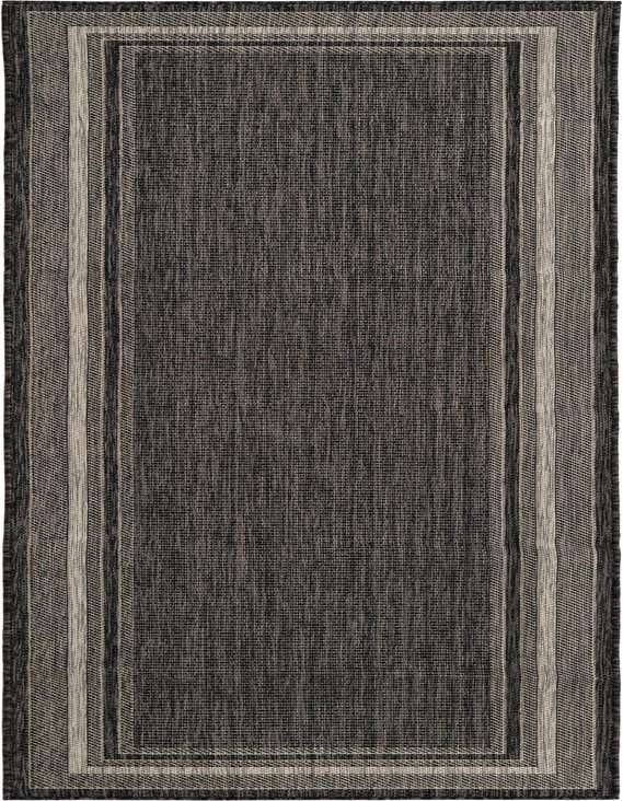 Primary image  2' 6 x 9'  Washable Border Indoor / Outdoor Runner Rug