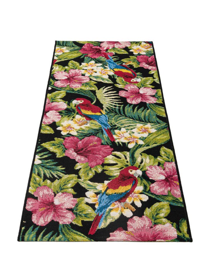 Detail image of  2' x 5' 9  Washable Botanical Indoor / Outdoor Runner Rug