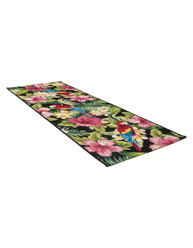 Detail image of  2' x 5' 9  Washable Botanical Indoor / Outdoor Runner Rug