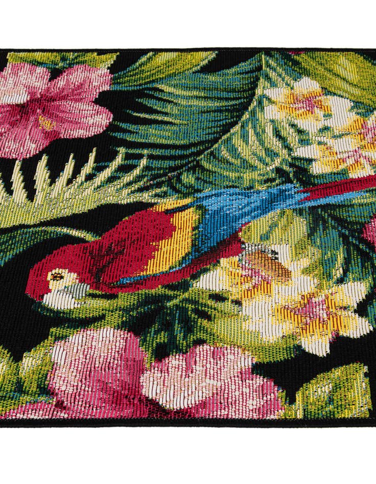 Detail image of  2' x 5' 9  Washable Botanical Indoor / Outdoor Runner Rug