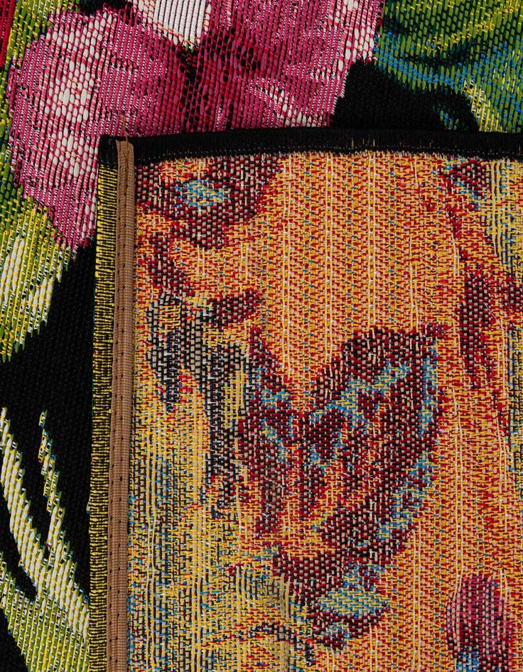 Detail image of  2' x 5' 9  Washable Botanical Indoor / Outdoor Runner Rug