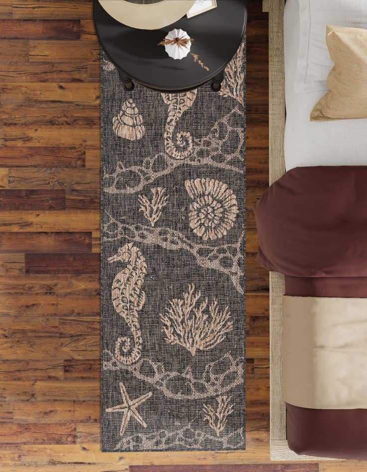 Detail image of  2' x 5' 3  Washable Coastal Indoor / Outdoor Runner Rug