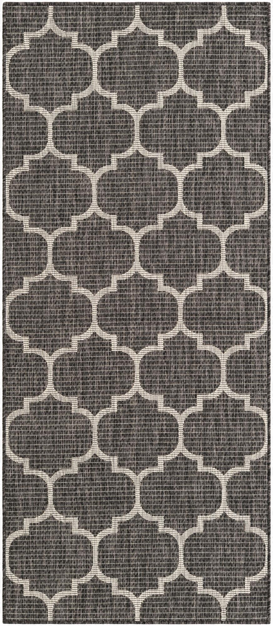  3' x 7'  Washable Lattice Indoor / Outdoor Runner Rug