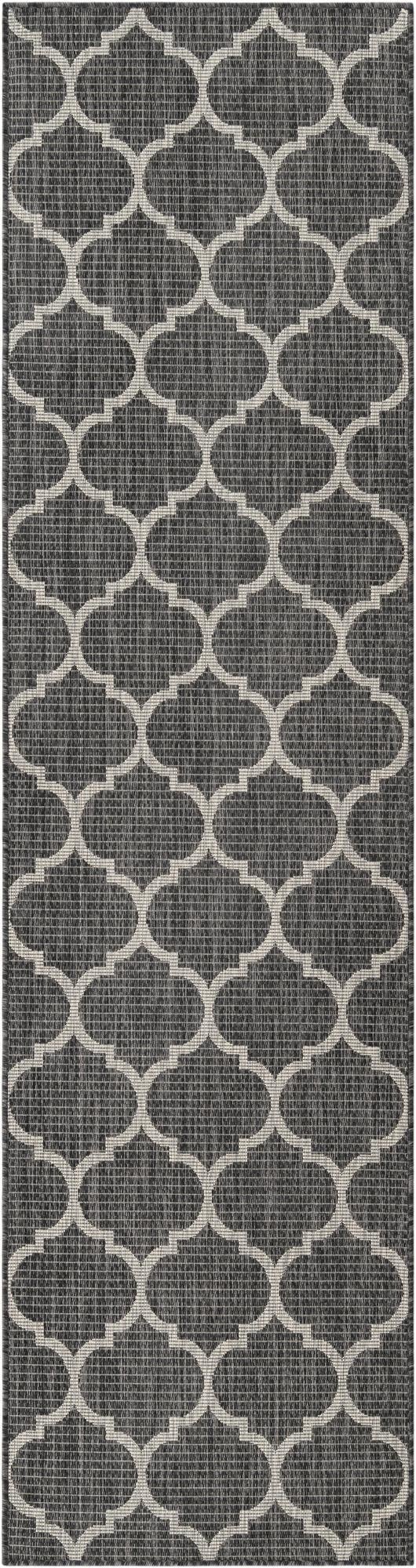  2' 7 x 10'  Washable Lattice Indoor / Outdoor Runner Rug