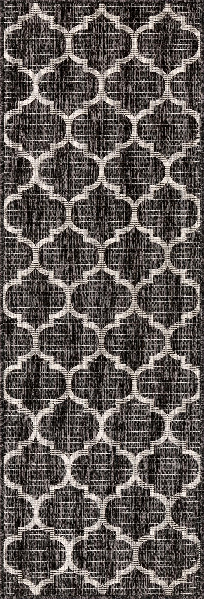  2' x 6'  Washable Lattice Indoor / Outdoor Runner Rug