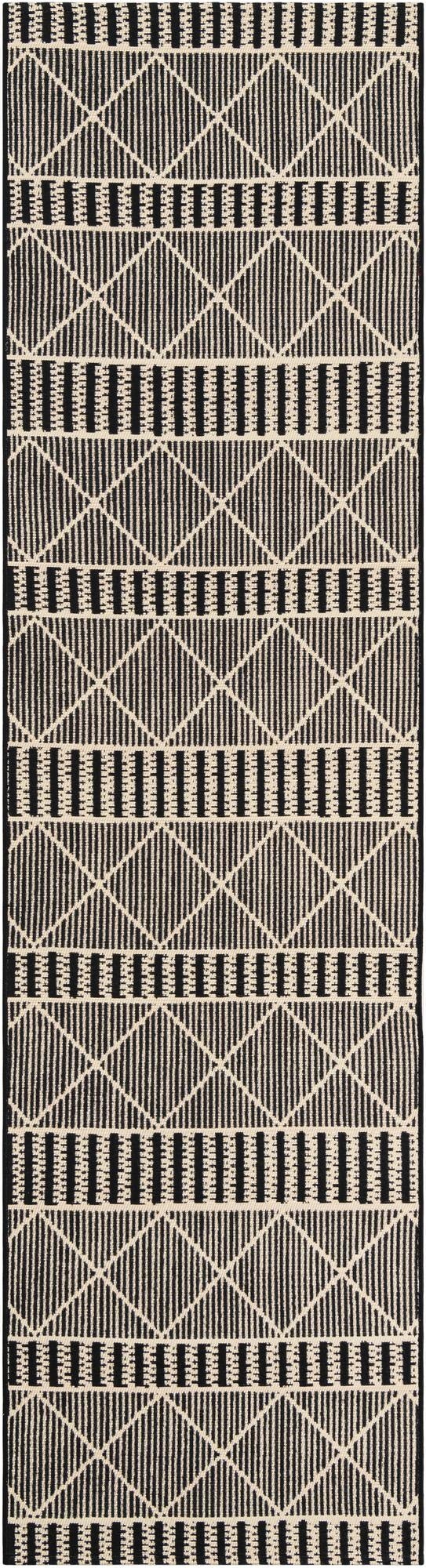  2' 7 x 10'  Washable Lattice Indoor / Outdoor Runner Rug