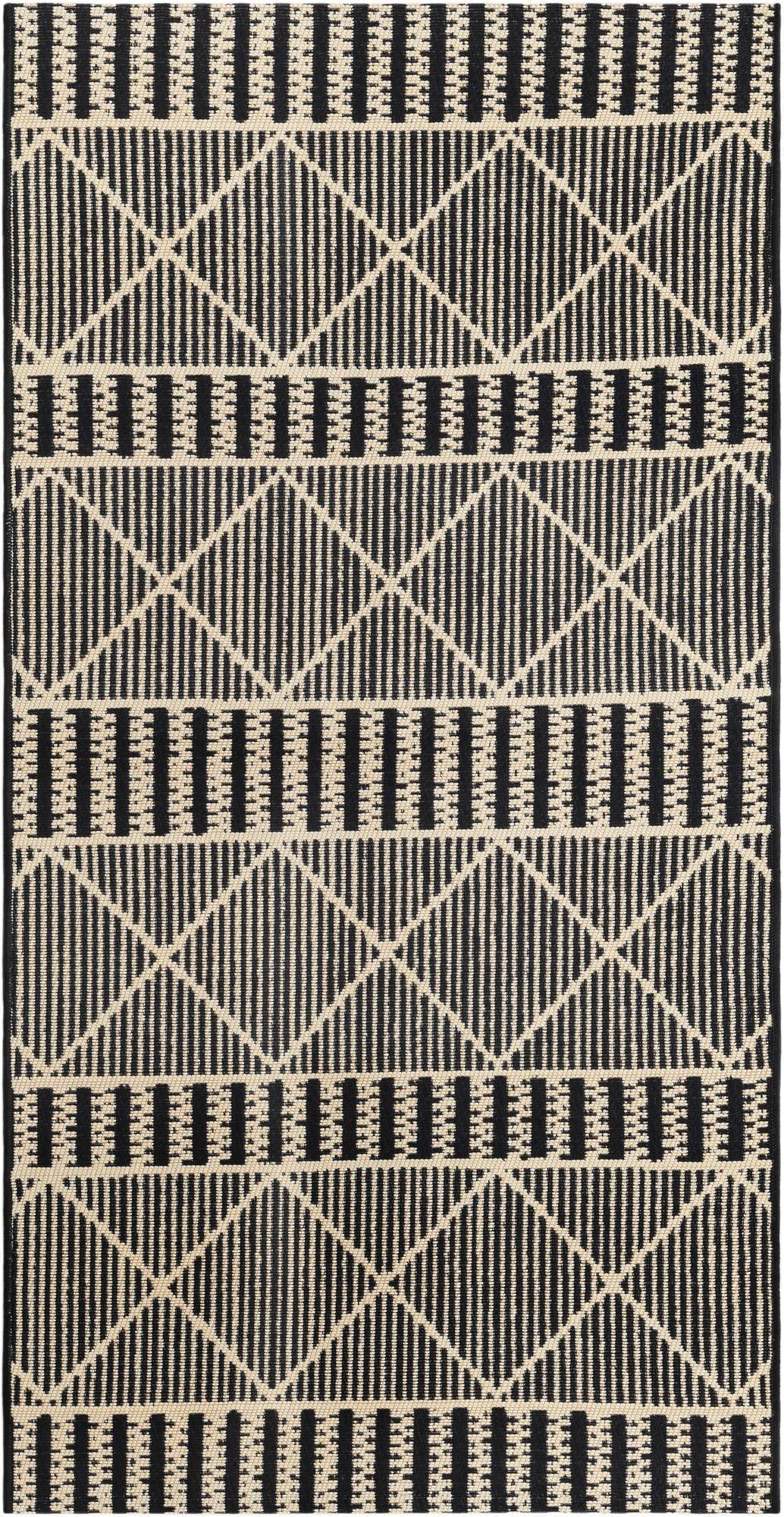  2' 7 x 5' 3  Washable Lattice Indoor / Outdoor Runner Rug