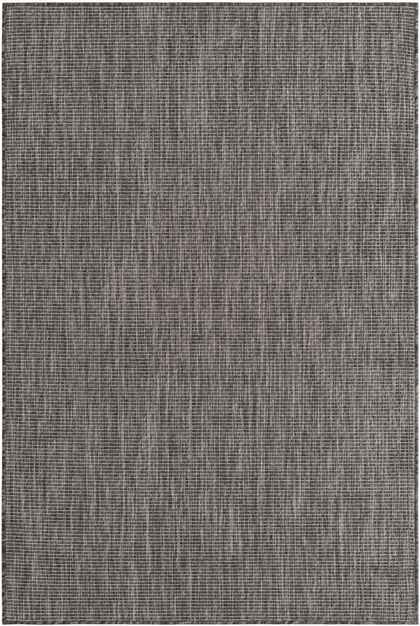  3' x 8' 7  Washable Solid Indoor / Outdoor Runner Rug