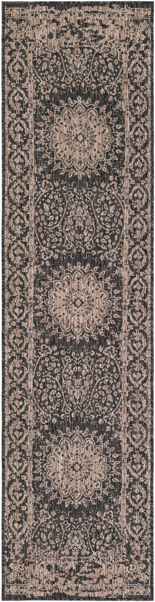  2' x 8'  Washable Traditional Indoor / Outdoor Runner Rug