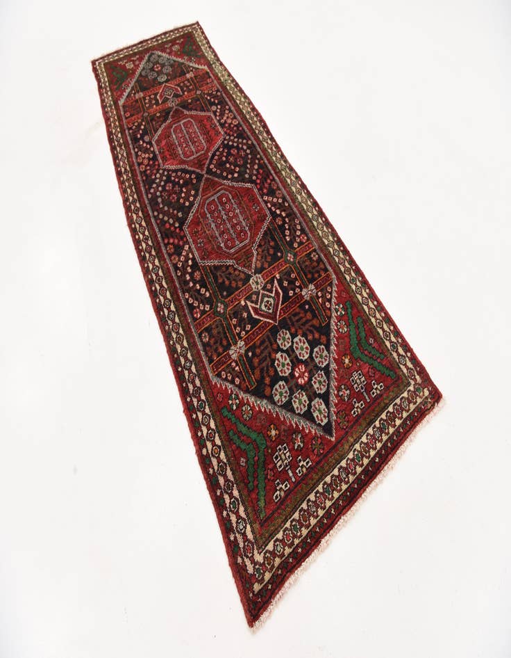 Detail image of  3' 4 x 9' 7  Hand Knotted Saveh Persian Wool Runner Rug