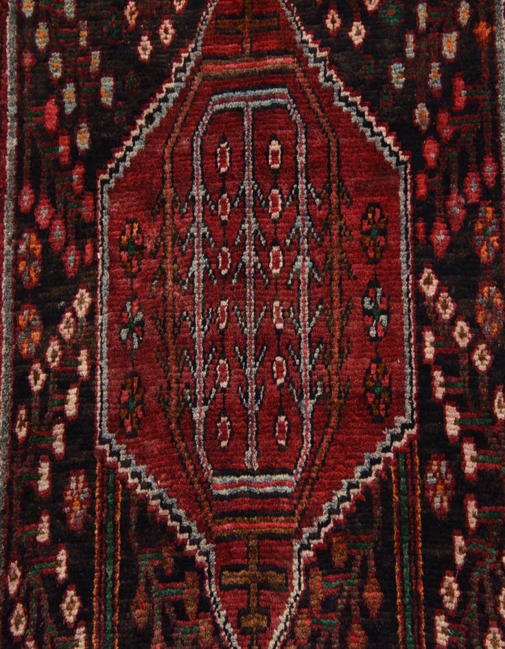 Detail image of  3' 4 x 9' 7  Hand Knotted Saveh Persian Wool Runner Rug