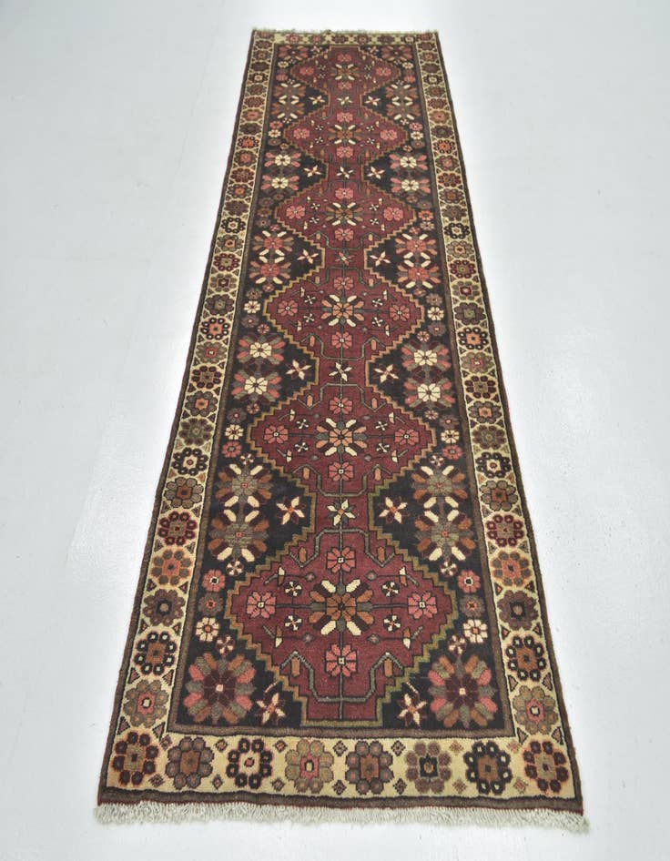 Detail image of  3' 9 x 10'  Hand Knotted Shahsavand Persian Wool Runner Rug