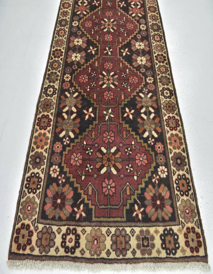 Detail image of  3' 9 x 10'  Hand Knotted Shahsavand Persian Wool Runner Rug