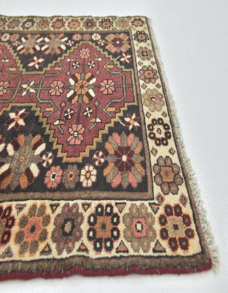 Detail image of  3' 9 x 10'  Hand Knotted Shahsavand Persian Wool Runner Rug