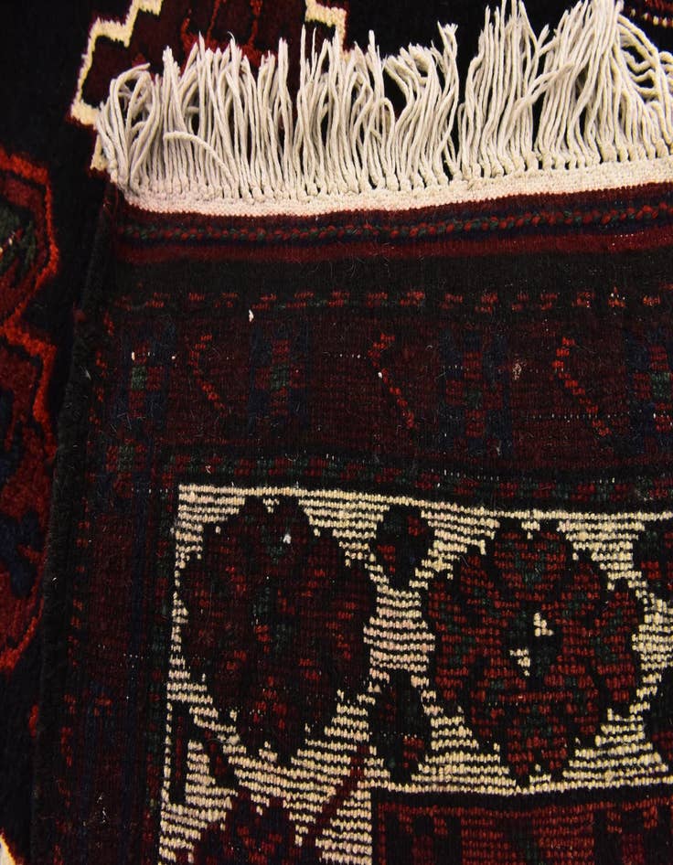 Detail image of 3' 9 x 11' Hand Knotted Shahsavand Persian Wool Runner Rug