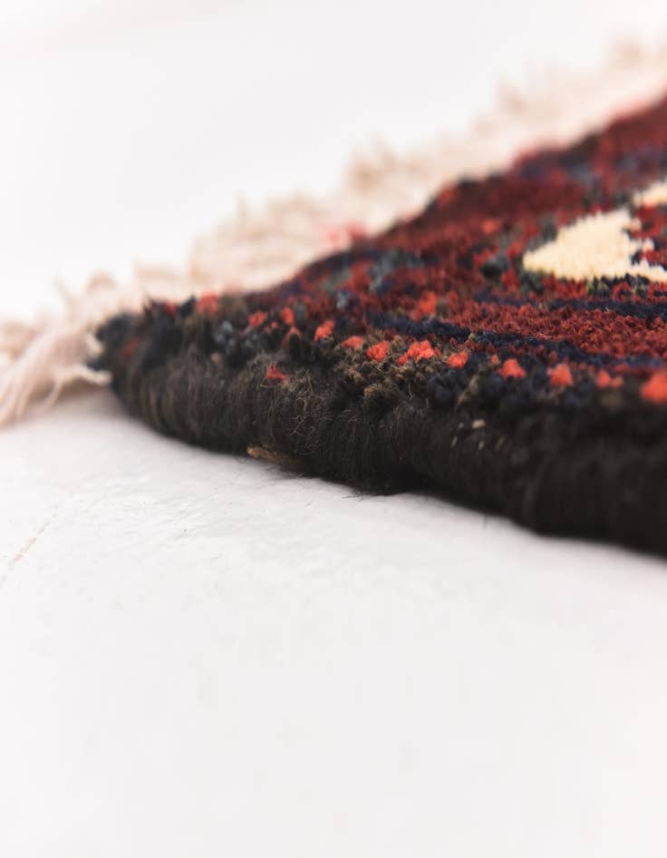 Detail image of 3' 9 x 11' Hand Knotted Shahsavand Persian Wool Runner Rug