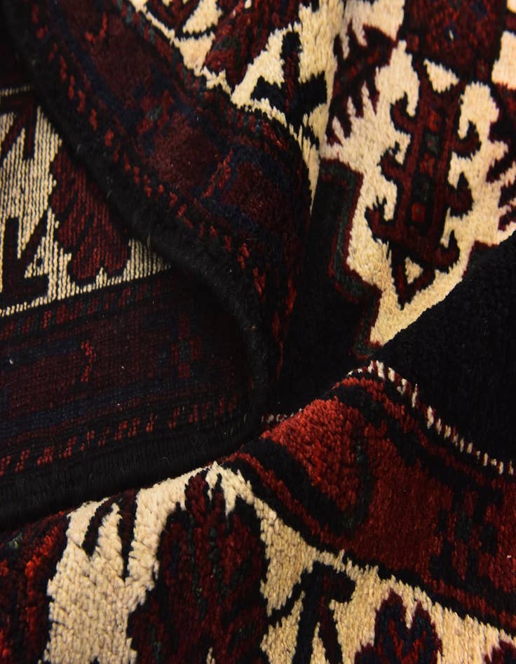 Detail image of 3' 9 x 11' Hand Knotted Shahsavand Persian Wool Runner Rug