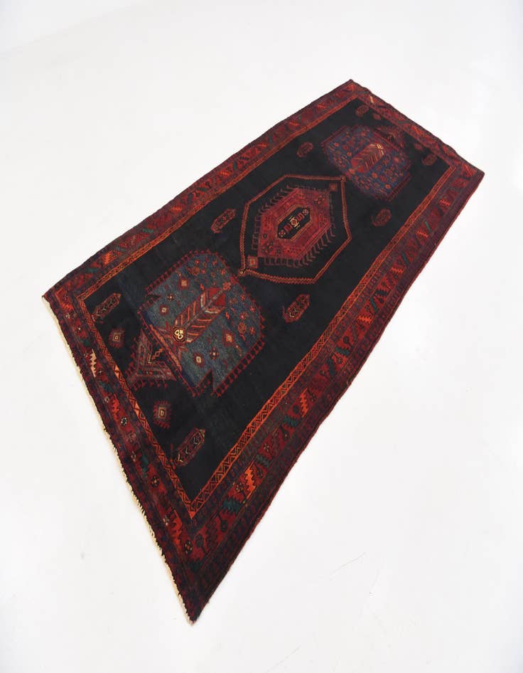 Detail image of  5' x 10' 8  Hand Knotted Sirjan Persian Wool Runner Rug