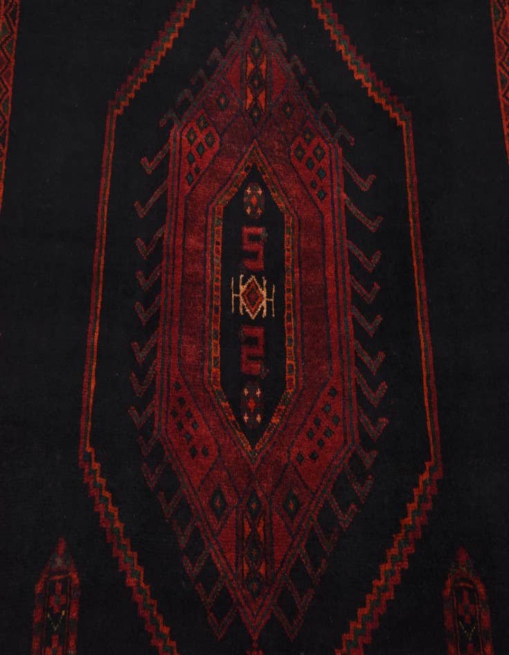 Detail image of  5' x 10' 8  Hand Knotted Sirjan Persian Wool Runner Rug