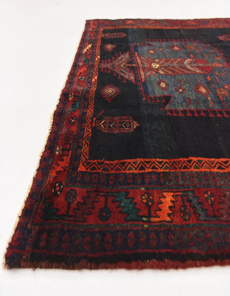 Detail image of  5' x 10' 8  Hand Knotted Sirjan Persian Wool Runner Rug