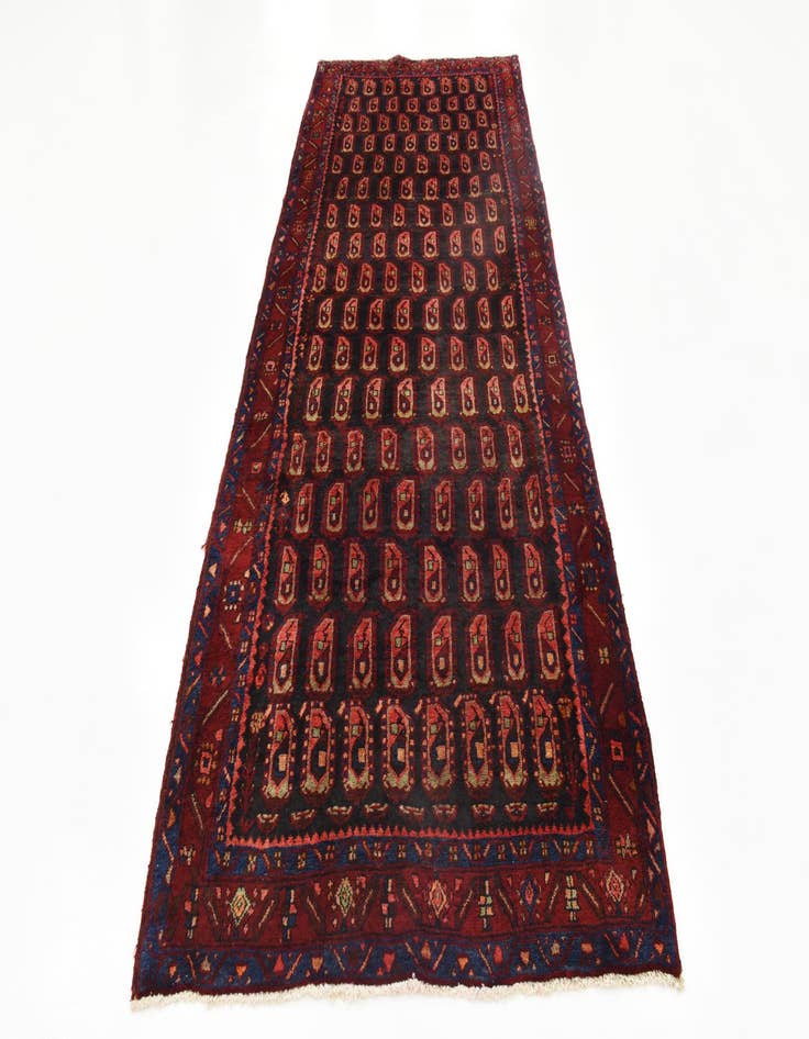 Detail image of  4' 5 x 11' 3  Hand Knotted Sirjan Persian Wool Runner Rug