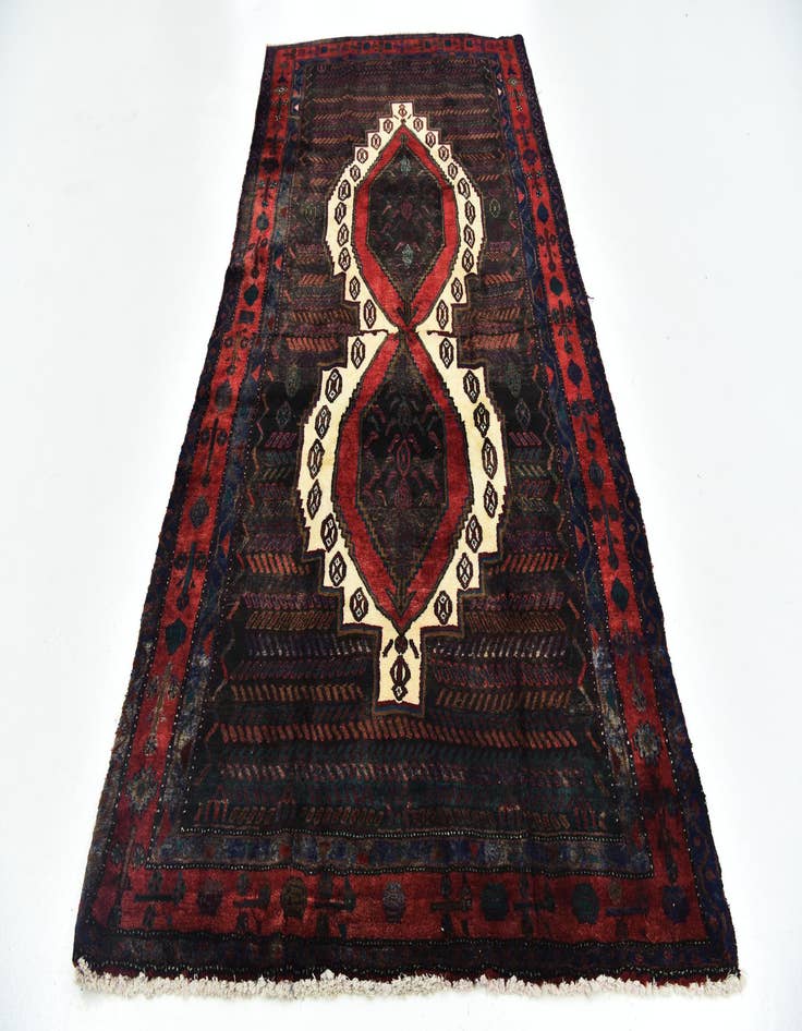 Detail image of  4' 10 x 9' 10  Hand Knotted Sirjan Persian Wool Runner Rug