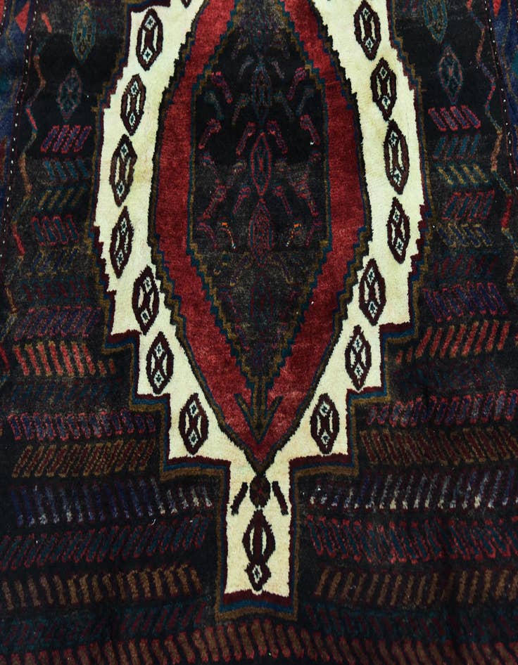 Detail image of  4' 10 x 9' 10  Hand Knotted Sirjan Persian Wool Runner Rug