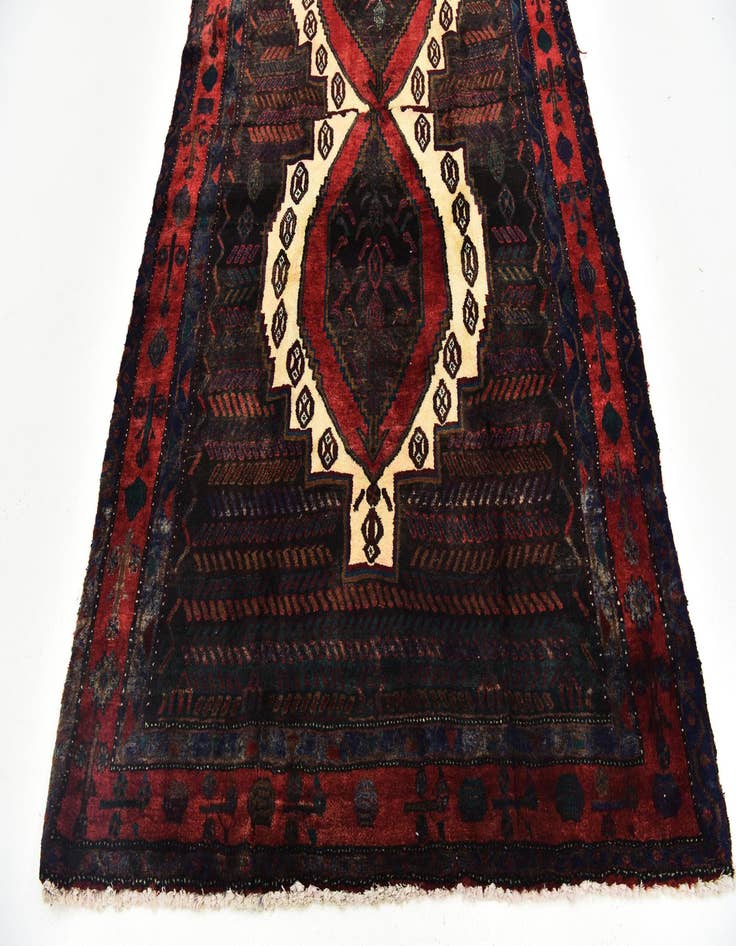 Detail image of  4' 10 x 9' 10  Hand Knotted Sirjan Persian Wool Runner Rug