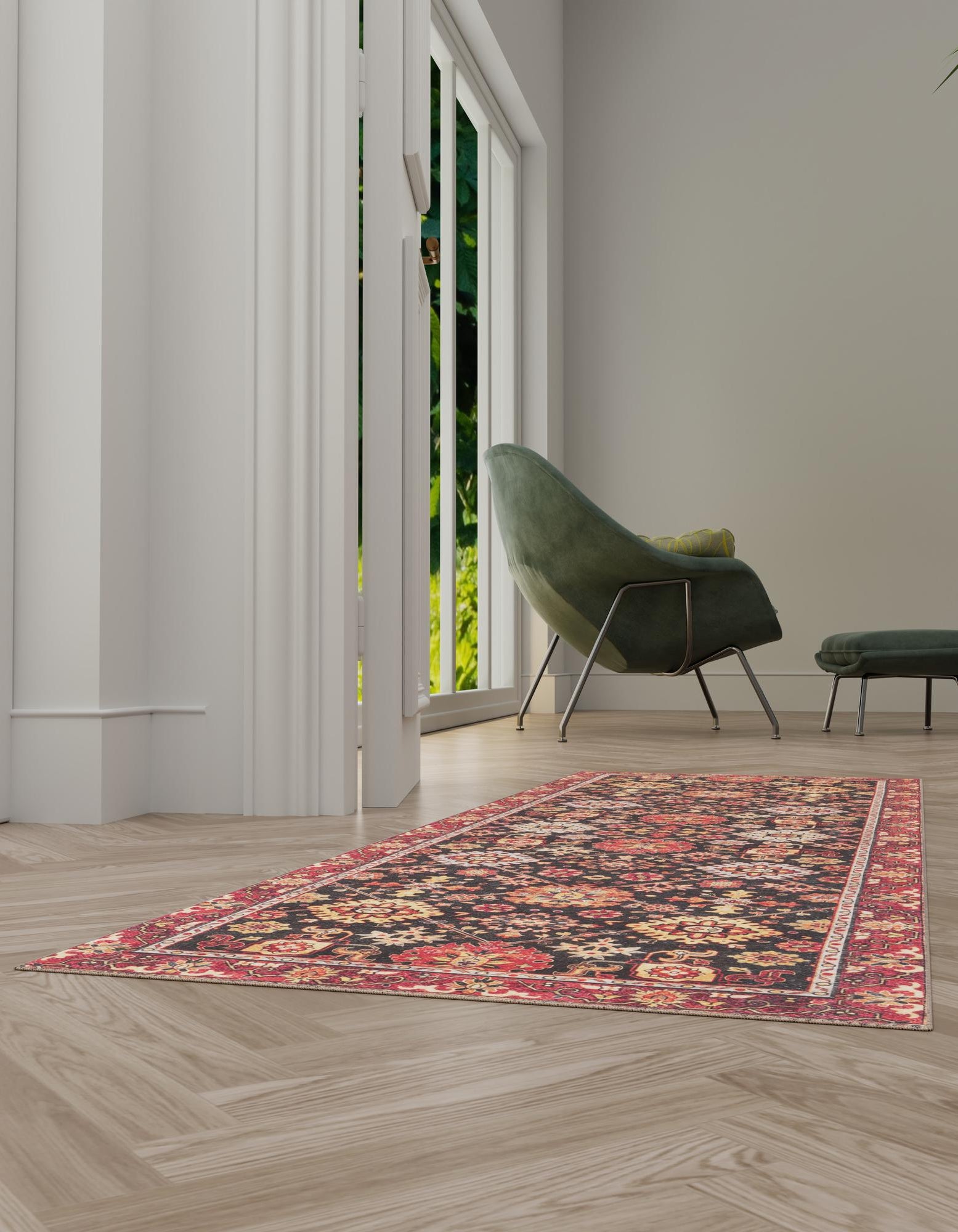 Black 2' x 6' 1 Timeless Runner Rug | Rugs.com