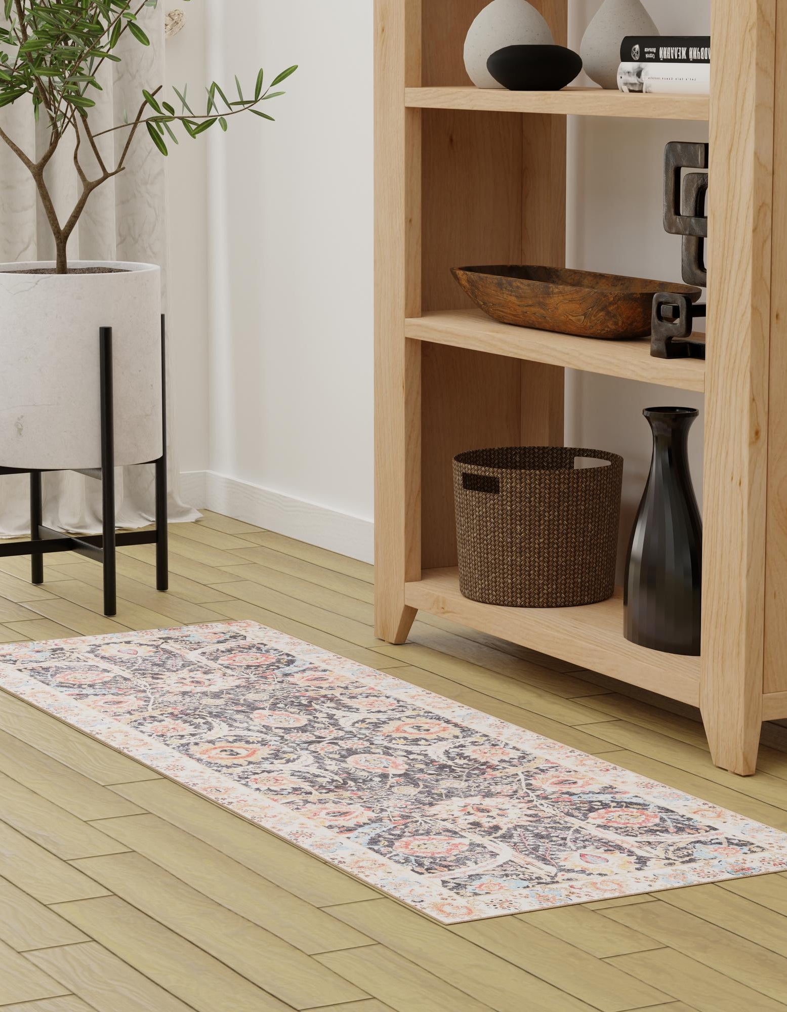 Black 2' 7 x 12' Timeless Runner Rug | Rugs.com