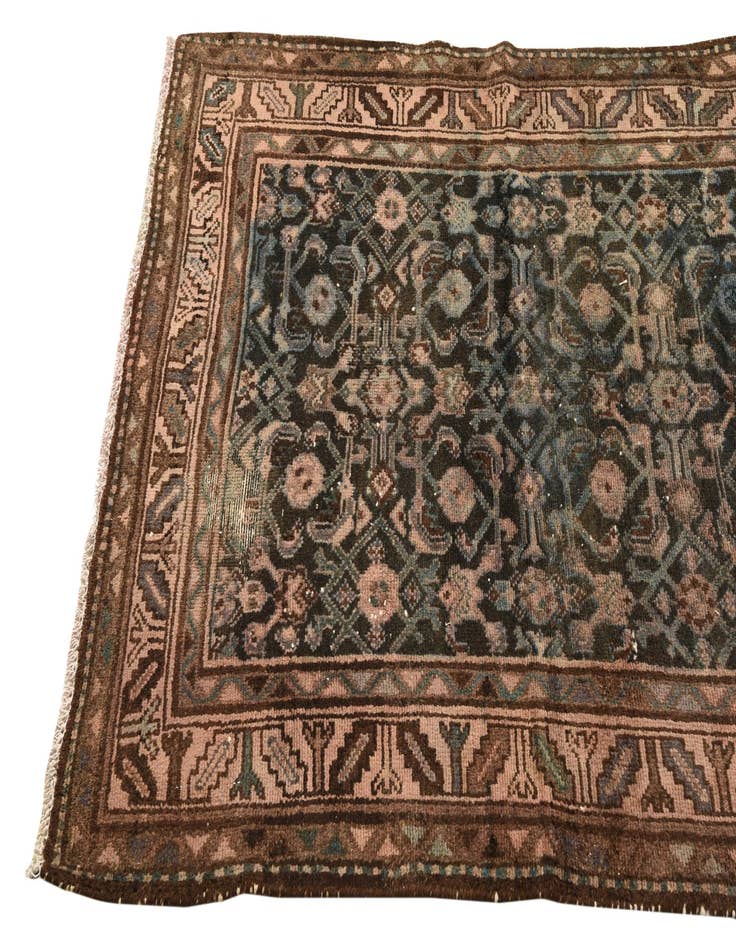 Detail image of  3' 4 x 9' 1  Hand Knotted Ultra Vintage Persian Wool Runner Rug