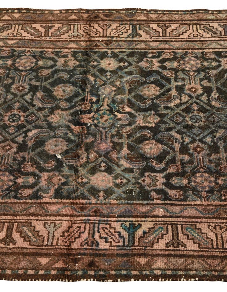 Detail image of  3' 4 x 9' 1  Hand Knotted Ultra Vintage Persian Wool Runner Rug