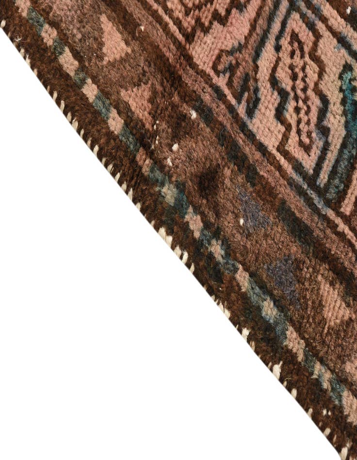 Detail image of  3' 4 x 9' 1  Hand Knotted Ultra Vintage Persian Wool Runner Rug