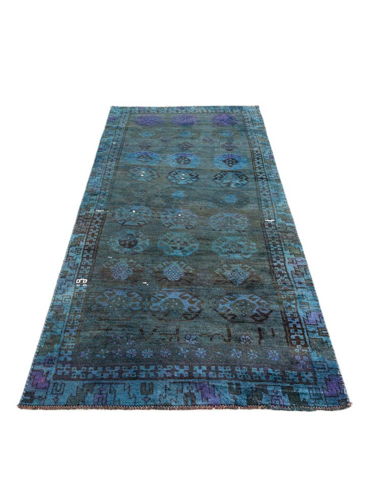 Detail image of  3' 8 x 8' 4  Hand Knotted Ultra Vintage Persian Wool Runner Rug