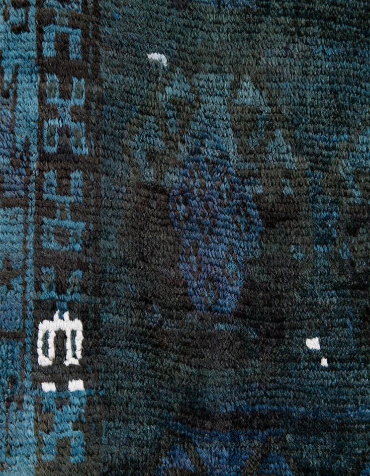 Detail image of  3' 8 x 8' 4  Hand Knotted Ultra Vintage Persian Wool Runner Rug