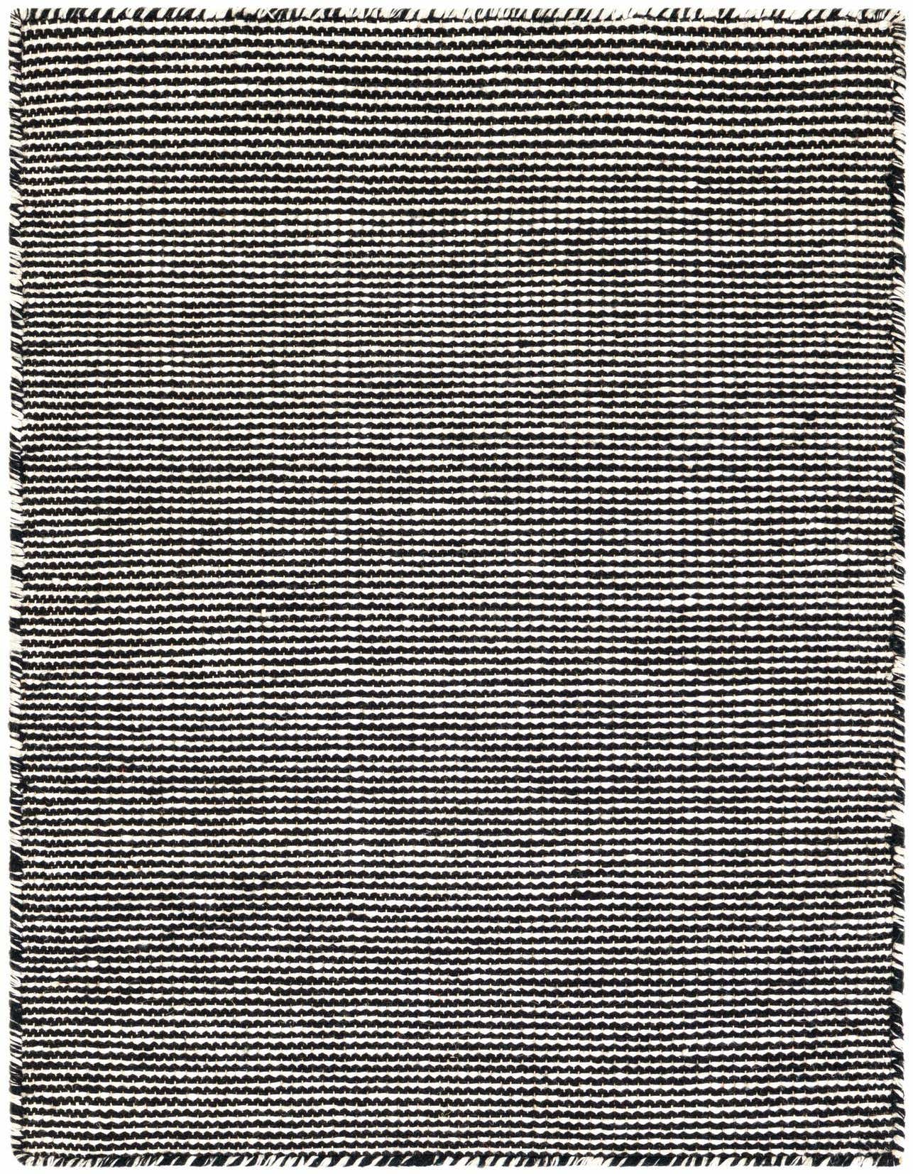 A 2x3 rectangular Jill Zarin Palm Springs Outdoor rug with a modern black and white striped pattern.