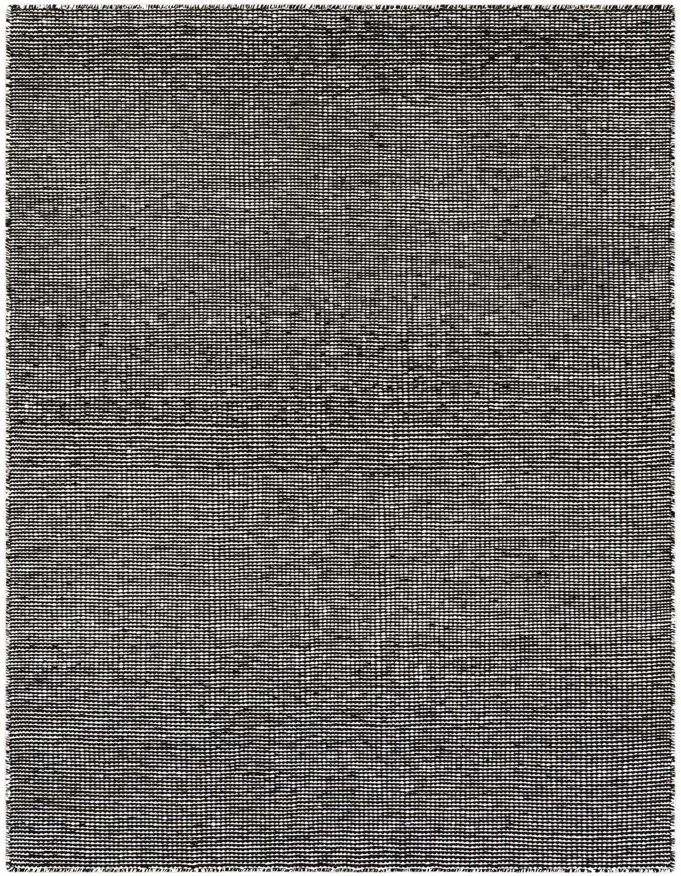 A 4x6 rectangular Jill Zarin Palm Springs Outdoor rug in Black Sky, featuring a textured, modern flatweave pattern.