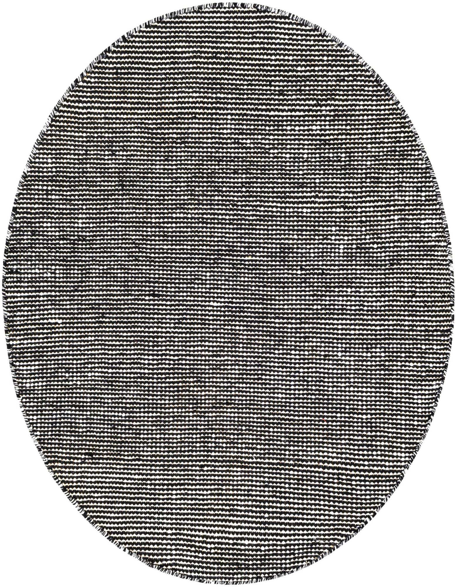 A 3' 3 x 3' 3 round black sky modern indoor/outdoor rug with a textured flatweave pattern, ideal for a patio.