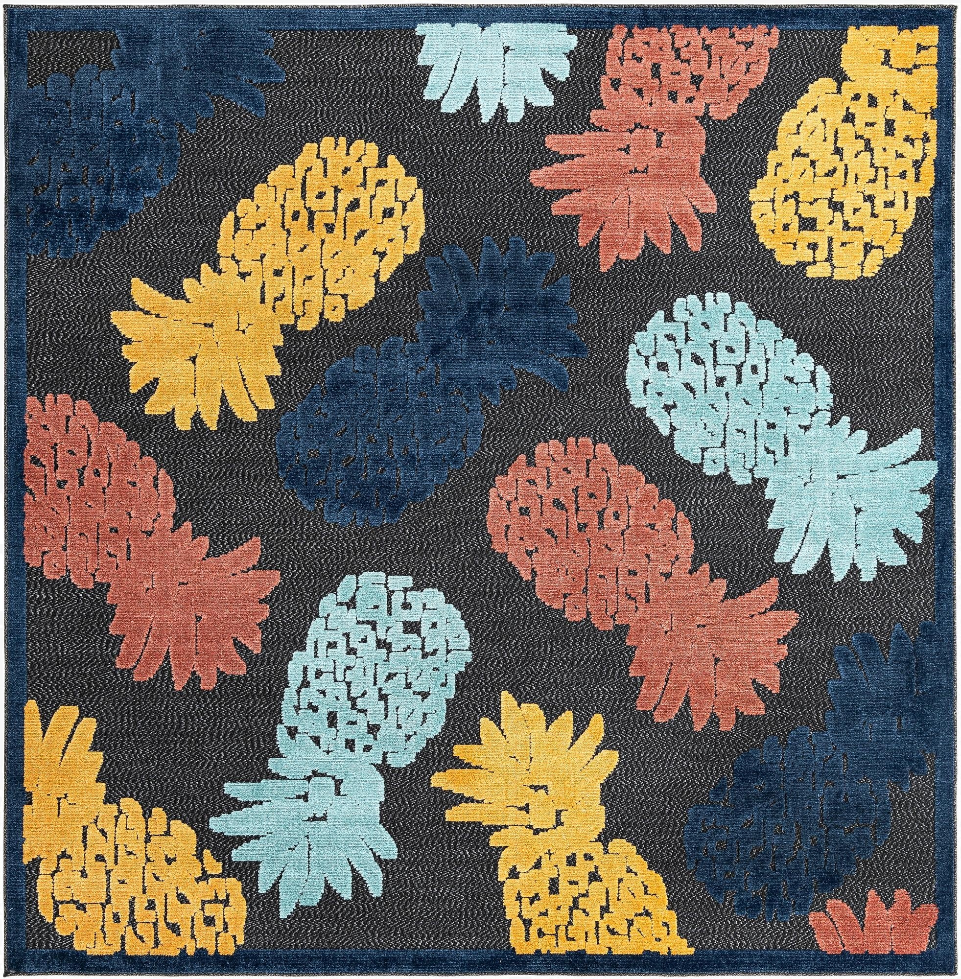  7' 10 x 7' 10  Washable Belize Indoor / Outdoor Square Rug