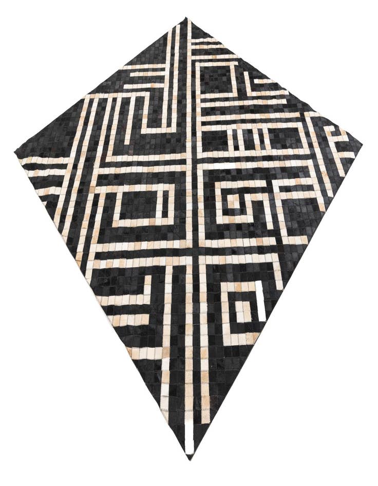 Detail image of  5' 10 x 5' 10 Cowhide Leather Square Rug