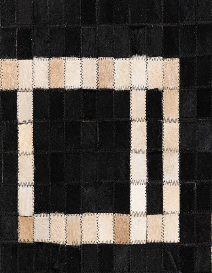 Detail image of  5' 10 x 5' 10 Cowhide Leather Square Rug