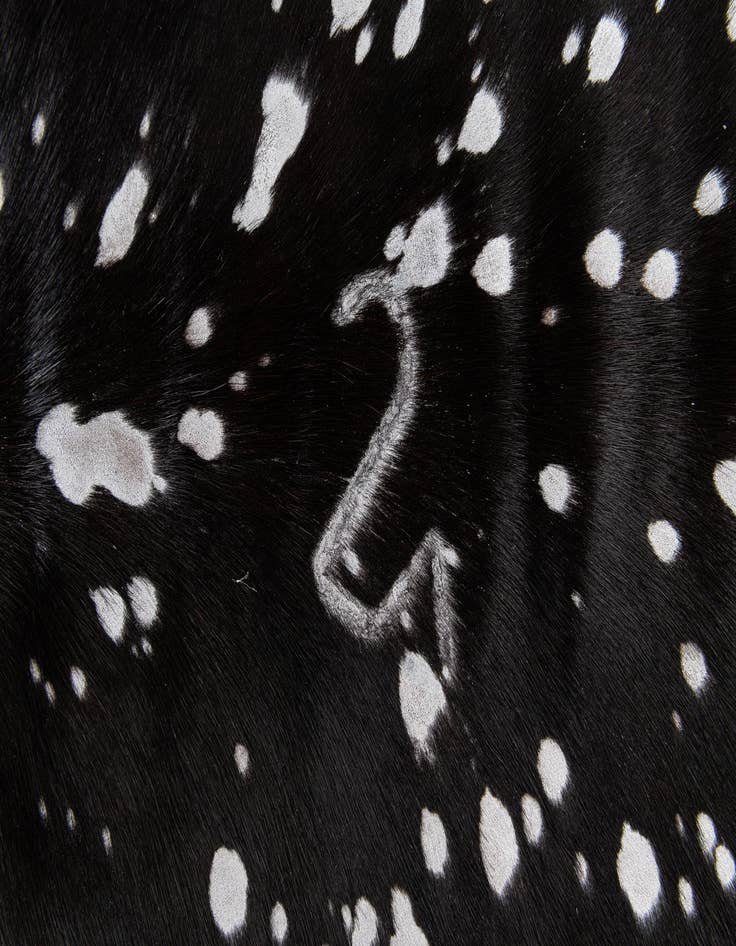 Detail image of  6' 6 x 6' 7 Cowhide Leather Square Rug