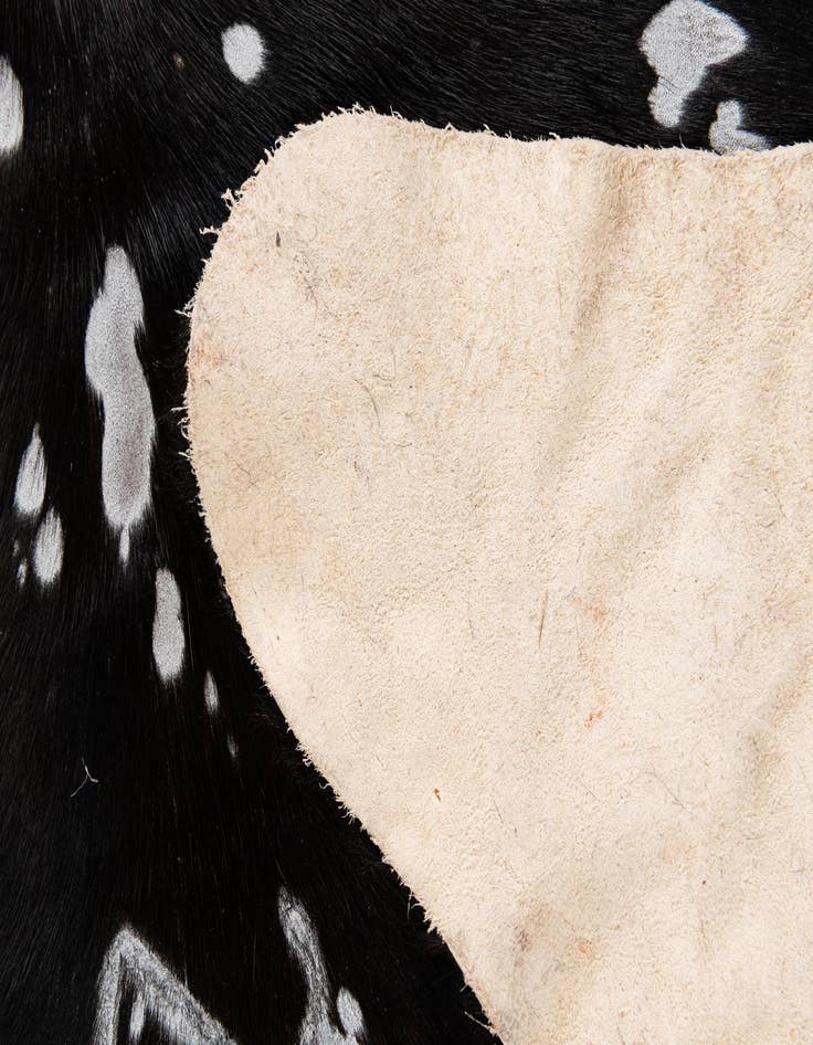 Detail image of  6' 6 x 6' 7 Cowhide Leather Square Rug