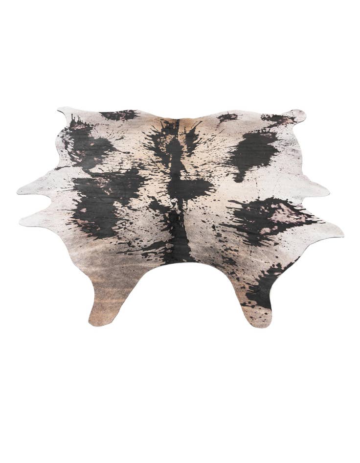 Detail image of  7' x 7' 5 Cowhide Leather Square Rug