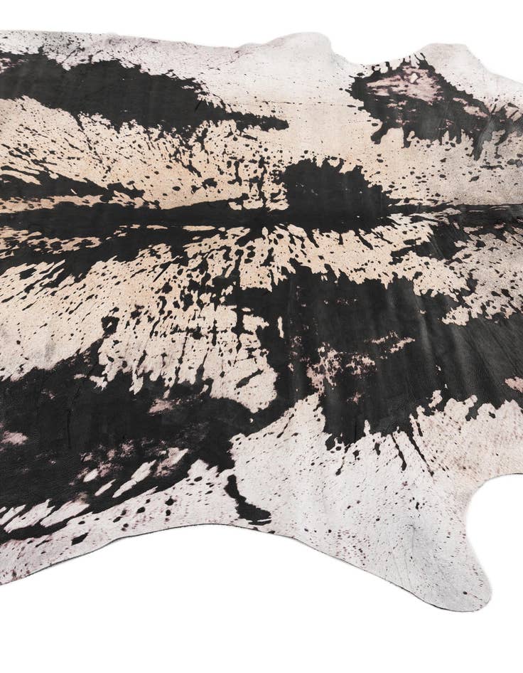 Detail image of  7' x 7' 5 Cowhide Leather Square Rug