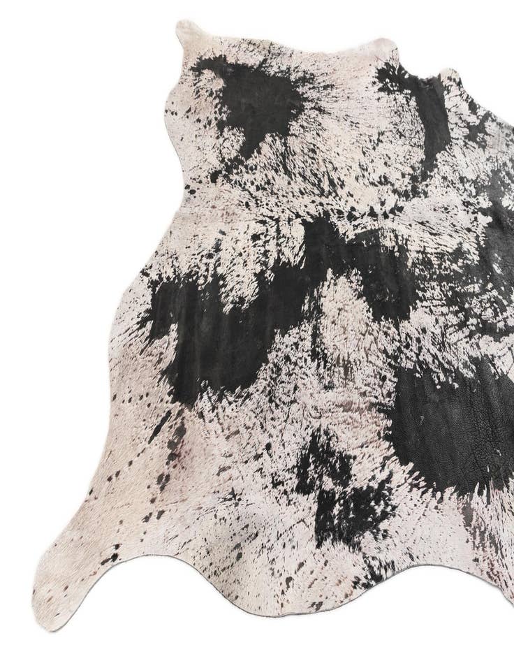 Detail image of  6' 10 x 7' 3 Cowhide Leather Square Rug